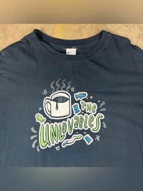 The Unlovables T-Shirt Sz XXL Pop Punk Rock Concert Band Tour Tee Doodle Grunge